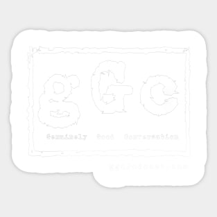 'gGc 4 Life' with a white logo Sticker